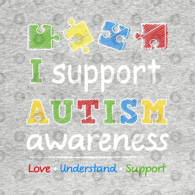 Support Autism Awareness Puzzle Pieces by specaut